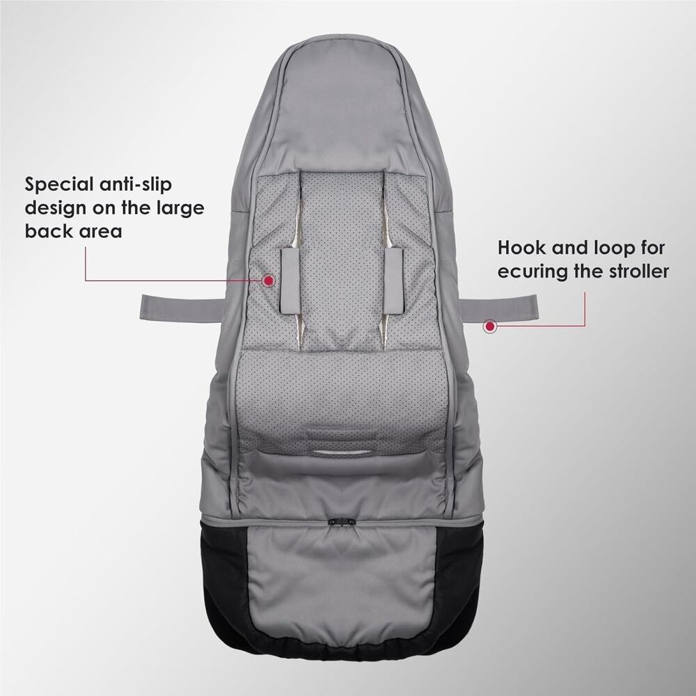 Universal, Weather-Proof, Warm Stroller Footmuff | Extendable Winter Cover | Adj - Picture 7 of 7
